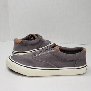 Sperry Top Sider Striper II CVO Sneaker Mens 7 Gray Corduroy Preppy Nautical